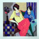 Itzchak Tarkay Signed Ltd Ed Art Serigraph Sisters