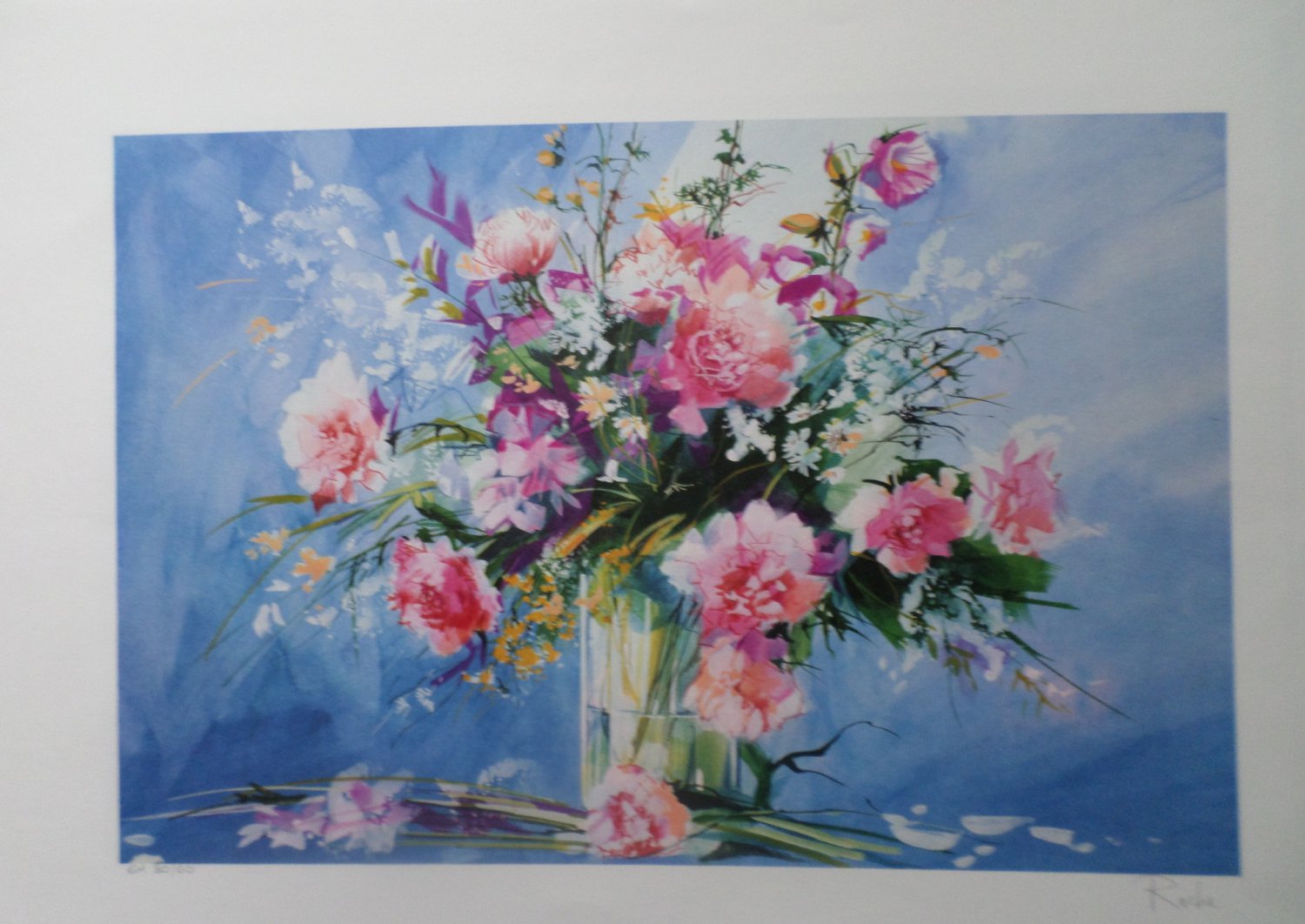 Roche Flowers in a Vase Signed and Numbered Lithograph