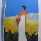 Emile Bellet Parmi Les Tournesols S/N Lithograph Print