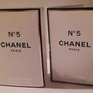 2x Chanel No 5 Eau Premiere Perfume EDP Spray Vials 0.05 oz / 1.5 ml Each
