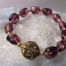 Purple Lampwork Bead Bracelet