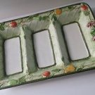 Large Majolica Chip and Dip Tray Jay Willfred Andrea Sadek Handpainted Portugal Large Majolica Chip and Dip Tray Jay Willfred Andrea Sadek Handpainted Portugal