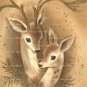 4 x Vintage Christmas Reindeer Image .. use for Cards Scrapbooking Invitations