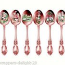 6 x Alice in Wonderland Images Pink .. Spoon Shape