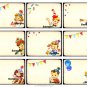 9 x Vintage Children Gift Tags / Images .. Party .. Birthday