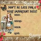 12 x Alice in Wonderland Party Invitations #2 .. Birthday .. Wedding
