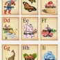 Vintage Alphabet Cards  Set 2 .. Reproduction.. Cards..Scrapbooking