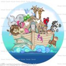 12 x Noahs Ark Cupcake Toppers or Gift Tags... Non Edible .. Cardstock .. Party