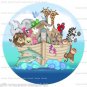 12 x Noahs Ark Cupcake Toppers or Gift Tags... Non Edible .. Cardstock .. Party