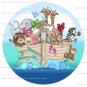 12 x Noahs Ark Cupcake Toppers or Gift Tags... Non Edible .. Cardstock .. Party