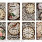 8 x Clock Face Gift Tags / Images .. Craft Scrapbook Party