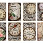 8 x Clock Face Gift Tags / Images .. Craft Scrapbook Party