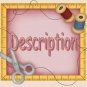 9 x Vintage Style Sewing Theme Gift Tags / Images ... " Made with Love "