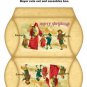 2 x Pillow Shape Box Gift /Treat Vintage Santa & Children .." Merry Christmas "