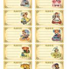 10 x Vintage Little Girl Gift Tags / Images / Note Cards