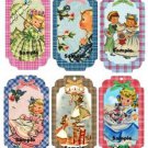 12 x Vintage Children Gift Tags / Images .. Party .. Birthday