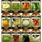 12 x Gift Tags / Images .. Vintage Vegetable Seed Packet images