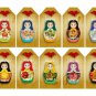 10 x Babushka / Matryoshka Doll Gift Tags / Images