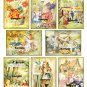 8 x Colourful Alice in Wonderland Gift Tags / Images