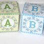 4 x Alphabet Gift Box 5.4cm Cubed .. Baby Shower .. Party .. Make Personal Name