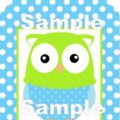9 x Gift Tags / Images .. Blue Owl ... Party .. Birthday .. Baby Shower