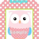 9 x Gift Tags / Images ..Pink Owl ... Party .. Birthday .. Baby Shower