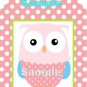 9 x Gift Tags / Images ..Pink Owl ... Party .. Birthday .. Baby Shower