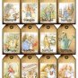 12 x Peter Rabbit Gift Tags #2 .. Baby Shower .. Birthday