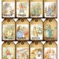 12 x Peter Rabbit Gift Tags #2 .. Baby Shower .. Birthday