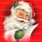 9 x Vintage Christmas Red Santa Gift Tag / Images .. List Holly Party