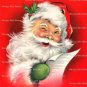 9 x Vintage Christmas Red Santa Gift Tag / Images .. List Holly Party