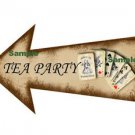 1 x Alice in Wonderland Arrow Shape Sign ... "  TEA PARTY "