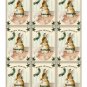 9 x Vintage Christmas Bunny Gift Tag / Images .. " WARM WISHES " .. Party
