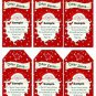 6 x Christmas Gift Tags / Images with Santa's Magic Key Verse #3 .. Larger Size