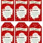 6 x Christmas Gift Tags / Images with Santa's Magic Key Verse #3 .. Larger Size