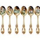 6 x Alice in Wonderland Images .. Spoon Shape
