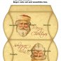 2 x Christmas Pillow Shape Box Gift /Treat Vintage Santa.." Merry Christmas "