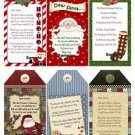 10 x Sheets Christmas Gift Tags / Images with Santa's Magic Key Verse .. 60 tags