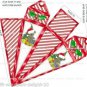 1 x Christmas Bear .. Red Stripes .. Cone / Icicle Gift / Treat Box ..Party