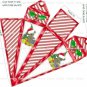 1 x Christmas Bear .. Red Stripes .. Cone / Icicle Gift / Treat Box ..Party