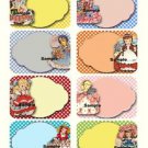 8 x Vintage Little Girl Gift Tags / Images / Note Cards