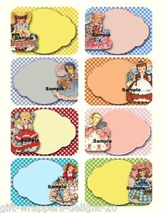8 x Vintage Little Girl Gift Tags / Images / Note Cards