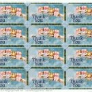 12 x Vintage Kewpie and Birds Gift tags with text ..." Thank You "