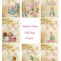 8 x Floral Gift Tags / Images  .. Peter Rabbit & other Beatrix Potter Characters