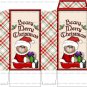 1 x Christmas Bear Pinch Gift / Treat Box  ... Red ... " Beary Merry Christmas "