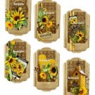 6 x Country Sunflower Gift Tags / Images .. Craft .. Scrapbook