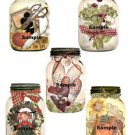 10 x Vintage Mason Jars Gift Tags / Images .. Craft .. Scrapbook