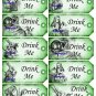 10 x Green Alice in Wonderland Gift Tags / Images .. " Drink Me "