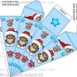 2 x Christmas Cat Kitten Cone / Icicle Gift / Treat Box ..Small size