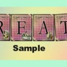 Alice In Wonderland Party / Wedding Bunting / Banner Flags # 2 " TREATS "